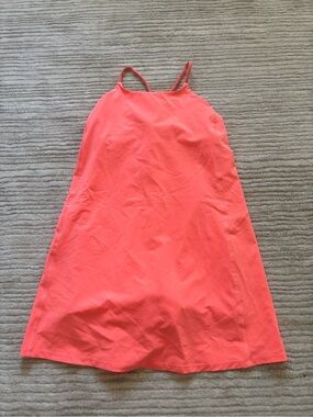 Coral Pink Spaghetti Strap Active Dress